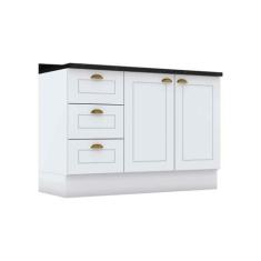 Imagem de Balcão de Cozinha Modulado p/ Pia c/ Tampo Americana c/ 2 Portas e 3 G