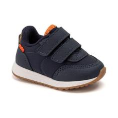 Imagem de Tênis Infantil Klin Walk Mini Marinho Mel Laranja 453.107-Masculino