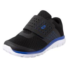 Imagem de Cross Trekkers Tênis de corrida Gusto para meninos e meninas, Preto/azul royal, 15