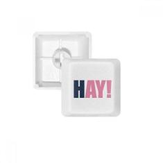 Imagem de HAY Quote Black Encourage Positive Hello Keycap Teclado mecânico PBT Gaming Upgrade Kit