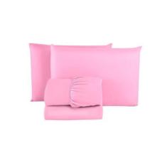 Imagem de Kit Roupa Cama Solteiro 100% Algodão 2 Peças Percal 200 Fios Hotel Pou