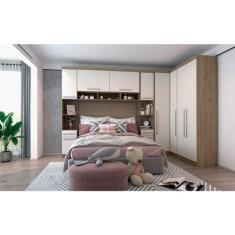 Imagem de Guarda Roupa De Canto Casal 5 Gavetas E 8 Portas Avelã Rústico Com Are