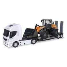 Imagem de Caminhão Infantil Hy Way Plataforma Trator Carregadeira Case Usual Bri