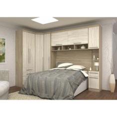 Imagem de Guarda Roupa De Canto Casal 8 Portas 5 Gavetas Com Cabeceira Queen Mas