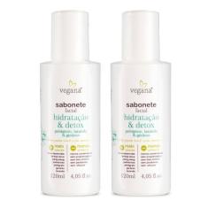 Imagem de Kit 2 Sabonete Facial Hidratação e Detox Vegana WNF 120ml