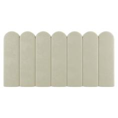 Imagem de Painel Cabeceira Cama Box Solteiro Lana 100cm Sintético Bege - Abmaza