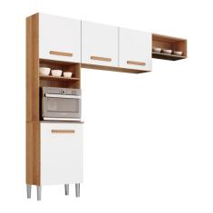 Imagem de Cozinha Compacta Com 04 Portas E 02 Nichos Emily Cor Atacama Off White Aramóveis