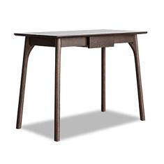 Imagem de TOMYEUS Mesa de estudo para computador de 0,8 m 1,0 m 1,2 m mesa de madeira para casa PC laptop mesa de estudo simples escrivaninha com gavetas e almofada de pé antiderrapante silenciosa para escritório em casa escrivaninha