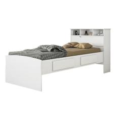 Imagem de Cama Solteiro Ravena Com Baú E 2 Gavetas Conquista Branco