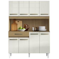 Imagem de Kit Cozinha Cleo 8 Portas Atacama Off White Aramóveis