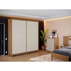 Imagem de Guarda Roupa Casal 2 Portas 4 Gavetas Vilage Móveis Fazzio Freijó/off White