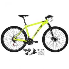 Imagem de Bicicleta Aro 29 Absolute Nero 4 Câmbios Shimano 21v Alumínio Garfo Suspensão Amarelo 19