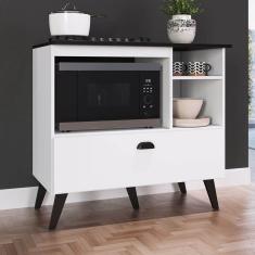 Imagem de Balcão Cooktop 4 Bocas Retrô Com 2 Nichos Branco