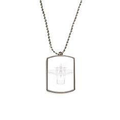 Imagem de DIYthinker Colar com pingente de identificação de cão de aço inoxidável com tecnologia militar de aeronaves