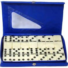 Jogo De Domino Profissional 28 Peças Caixa Luxo De Madeira em Promoção é no  Buscapé