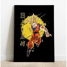 Quadro decorativo Poster Goku Perfil Dragon Ball Anime Arte para