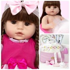 Imagem de Boneca Bebe Reborn Recem Nascida Menina Bolsa Maternidade - Cegonha Re