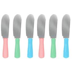 Imagem de Kit Com 6 Espátulas Para Manteiga Patê E Geleia Em Aço Inox