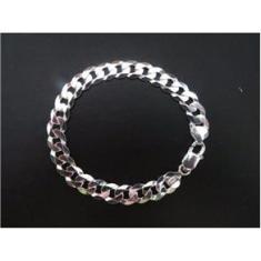 Imagem de Pulseira Italiana Masculina Grumet 8mm Prata 925 Maciça