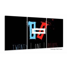 Imagem de Quadro decorativo Twenty One Pilots - Tela em Tecido 3 peças