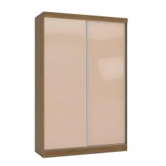 Imagem de Guarda-Roupa Solteiro Kappesberg 2 Portas de Correr 2 Gavetas Marrom Bege - N571