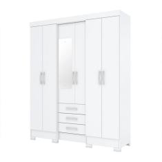 Imagem de Guarda-Roupa Casal com Espelho Mentor 6 PT 3 GV Branco