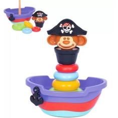 Imagem de Brinquedo Bebe Baby Pirata Encaixe Empilhar - Mercotoys