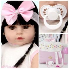 Imagem de Boneca Reborn Baby Realista Morena Corpo De Vinil Siliconado - Cegonha