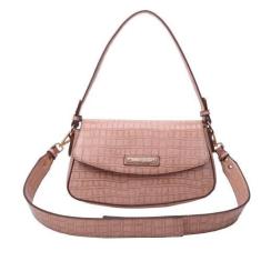 Imagem de Bolsa Ombro Média Fellipe Krein Ss23 Croco - Papaya