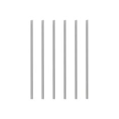 Imagem de 6 Uni Puxadores P/Guarda Roupa Gavetas Móveis Slim 64cm Asa (Cromado Fosco)