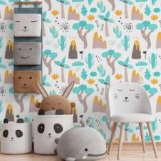 Imagem de Papel De Parede Adesivo Infantil Dino N014157 Rolo 0,58X3M