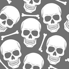 Imagem de Papel de Parede Skull Gray