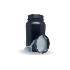 Imagem de 3 Potes Para Suplemento Vio Preto 3.600ml + Tampa E Scoop - Embanet Co