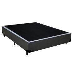 Imagem de Cama Box Casal Sintético SerenePrime Cinza 138x188x40