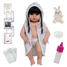 Imagem de Boneca Reborn Bebê Recém Nascida Pode Dar Banho Coelhinho - Cegonha Re