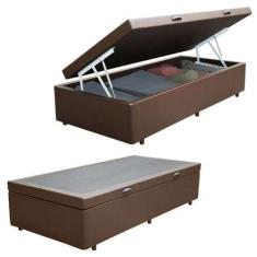 Imagem de Cama Box Baú Solteiro Sintético Sereneprime Marrom 88X188x44