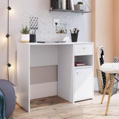 Imagem de Escrivaninha Home Office Compacta 90cm Com Porta E Gaveta Coimbra Es90