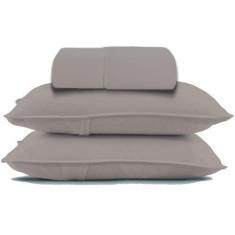 Imagem de Jogo De Cama Casal Liso Malha 100% Algodão Com Elástico - Dicaza