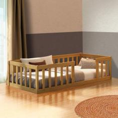 Imagem de Cama Solteiro Com Grade De Proteção Nogueira Fanos Shop Jm