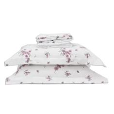 Imagem de Jogo De Cama 400 Fios 100% Algodão Egípcio 4 Peças - Estampado - Casa