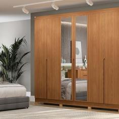 Imagem de Guarda-roupa 6 Portas com Espelhos e Pés Canela