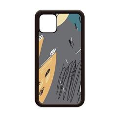 Imagem de Capa cinza abstrata arte padrão para iPhone 12 Pro Max para Apple Mini Mobile Case Shell
