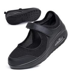 Imagem de Sapatos femininos confortáveis de enfermeira de trabalho, antiderrapante, ajustável, respirável, amortecedor, fitness, casual, para enfermagem, ortopédicos, leves, para artrite, diabetes, dor no