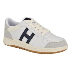 Imagem de Tommy Hilfiger Tênis feminino Amie, Marfim/azul escuro Multi 150, 38
