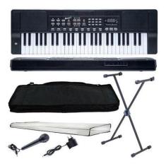 Imagem de Kit Teclado Musical Queens N19-0563 Iniciantes 54 Teclas Led