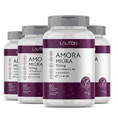 Imagem de Amora Miura 750mg Premium com Vitaminas Lauton Alivia TPM e Menopausa - Kit 4
