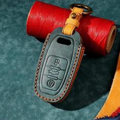 Imagem de Capa para porta-chaves do carro Bolsa de couro inteligente para porta-chaves, apto para Audi A4 A4L A5 A6 A6L Q5 S5 S7, porta-chaves do carro ABS Smart porta-chaves do carro