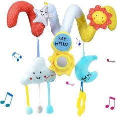 Imagem de  Brinquedos de cadeirinha de bebê, atividade de pelúcia espiral infantil pendurado para