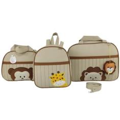 Imagem de Bolsa maternidade 3 peças safari bege - LET BABY BOLSAS DE MATERNIDADE