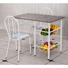 Imagem de Conjunto De Mesa Com 2 Cadeiras Alice Linho